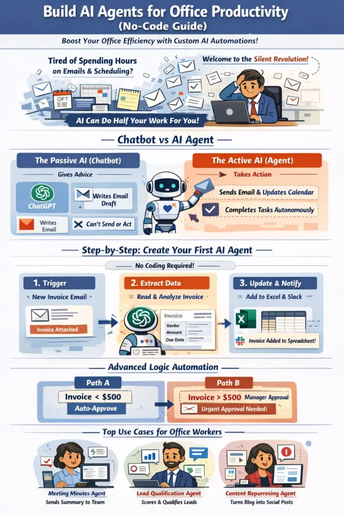 Office Work Automate Kaise Karein? Use AI Agents for Office Productivity (2026 Guide)